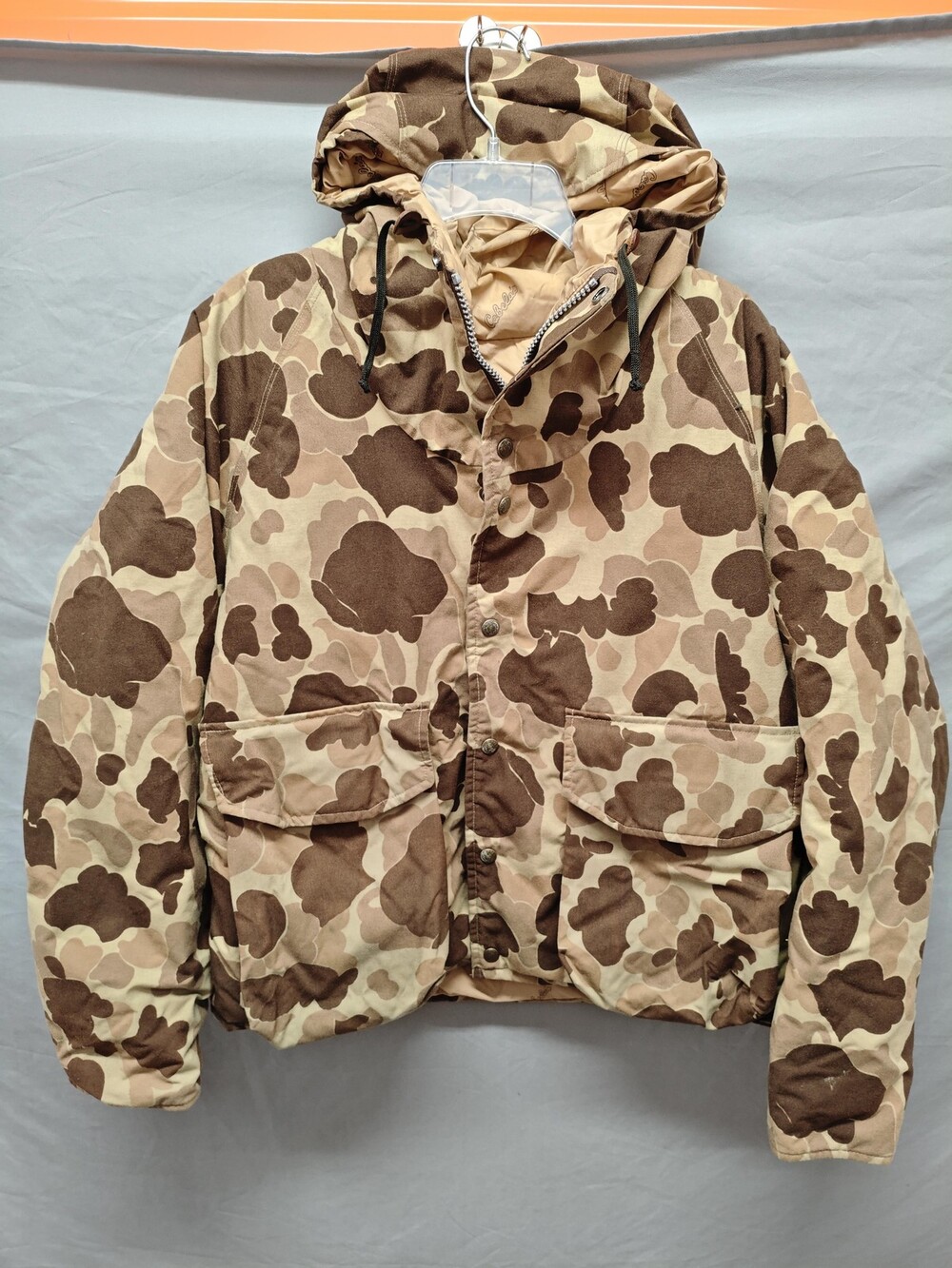 Cabela's Gore-Tex Duck Camo Hooded Hunting Jacket Mens Insulated Parka Made USA